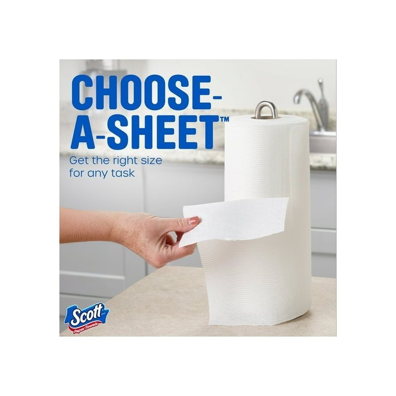 (Case of 12) Scott Choose-a-Sheet Paper Towels, 6 Double Rolls, (2 Pack)