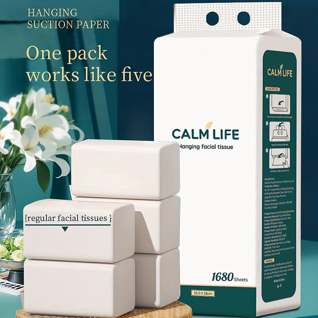 4-pack Family-sized Large Hanging Tissues, 4-ply Extra Thick, Suitable for Both Wet And Dry Use, Soft And Strong. Ideal for Daily Cleaning, Beauty Salons, Travel, And Various Other Situations. Simple And Convenient.christmas Gifts Bulk.