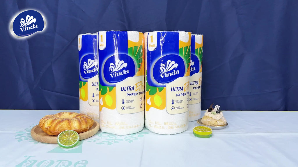 VINDA Paper kitchen Towels Select-A-Size White, 12 Mega Rolls, 3-ply .Individually Wrapped .1992 Sheets per Roll