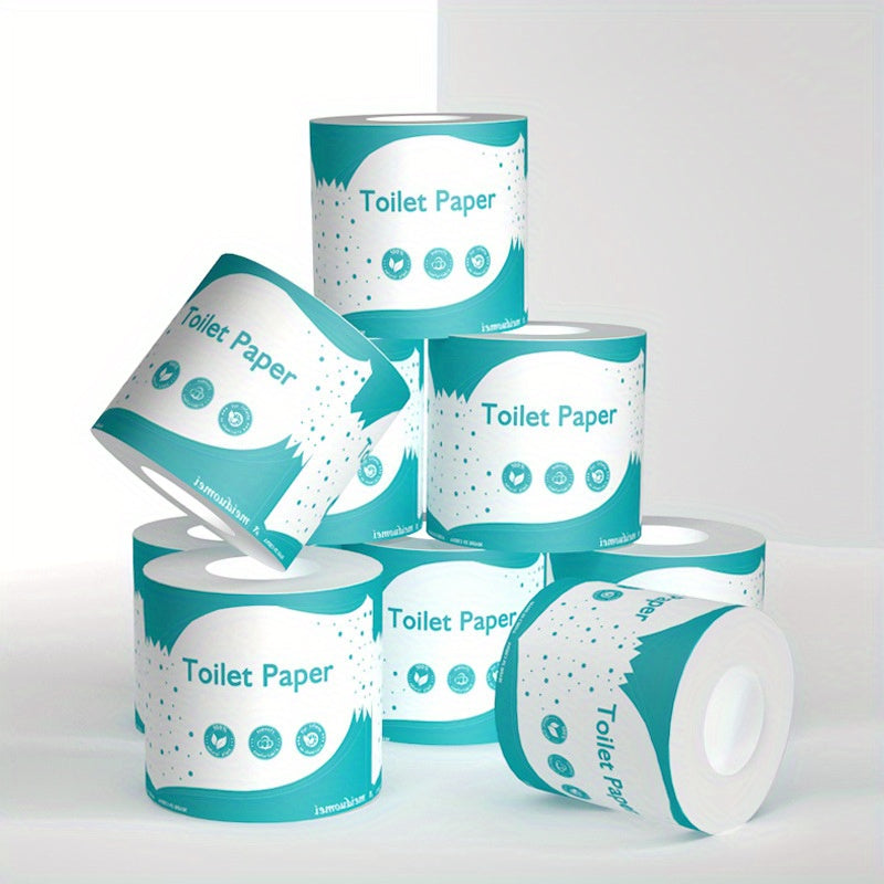 10 Rolls Toilet Paper, 5-Ply Thickened Toilet Tissue Paper Virgin Pulp, 100G Per Roll, Pack of 10 Rolls, Total Sheets 3000
