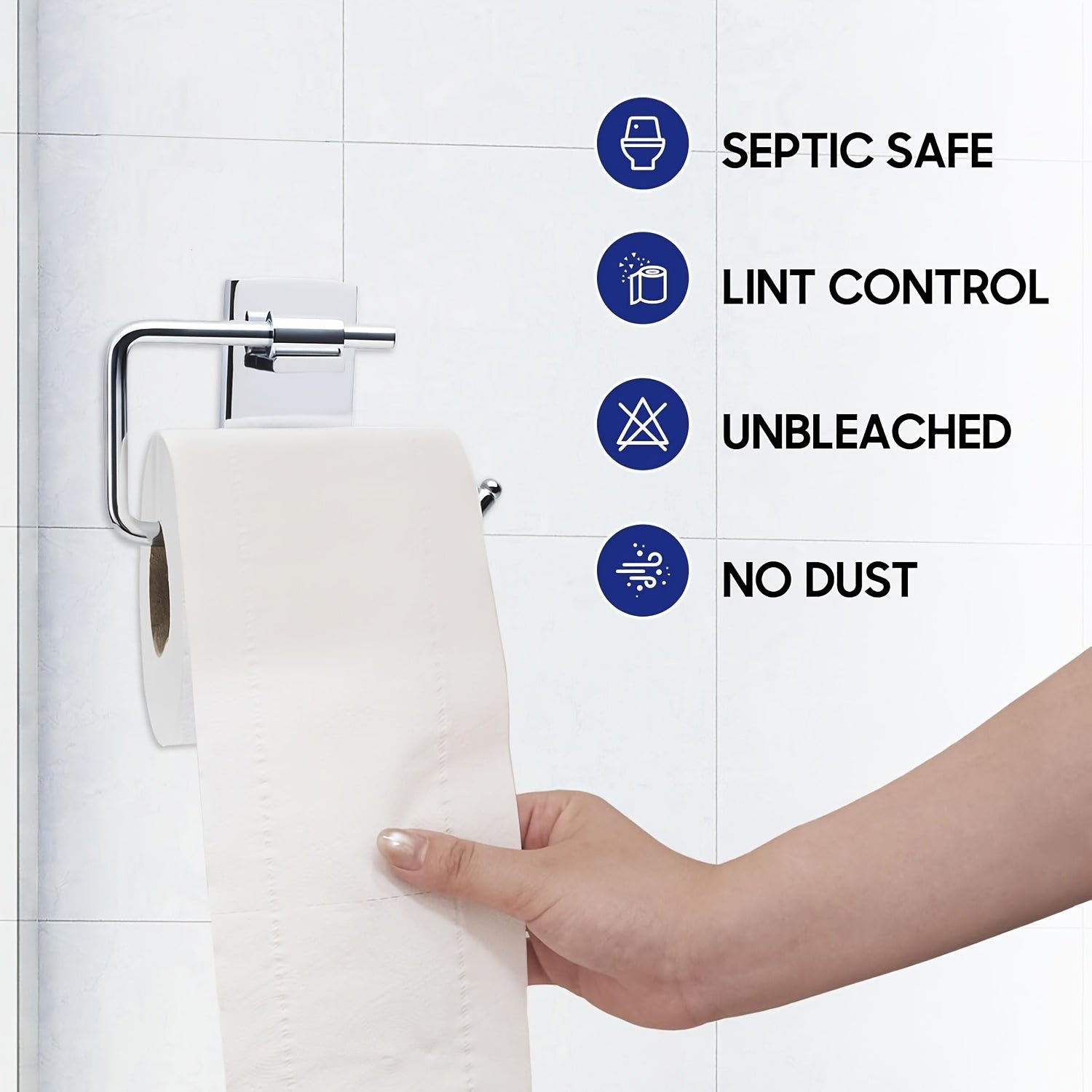 12 Rolls Family Pack Toilet Paper, 4-Ply Thickened Toilet Paper Cored Roll Paper, 250 Sheets\u002FRoll. Super Soft, Strong Water Absorption, Lint-Free And Not Easy to Break. Suitable for Hotels, Living Rooms, Kitchens