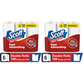 (Case of 12) Scott Choose-a-Sheet Paper Towels, 6 Double Rolls, (2 Pack)