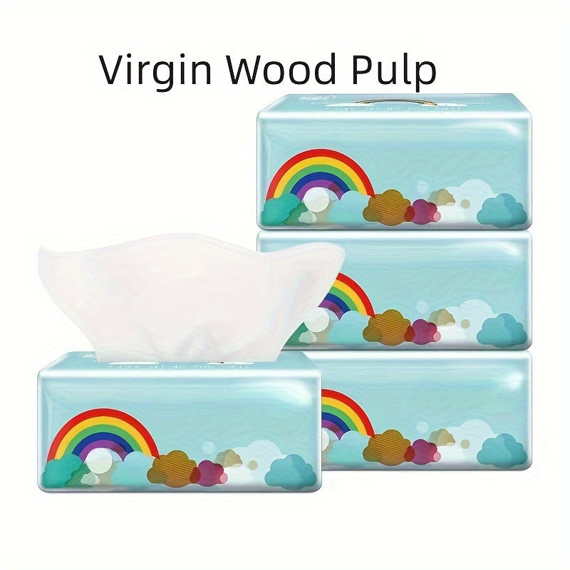 12 Packs, Total 3648 Sheets, Wood Pulp 4-layer Tissue Paper, Suitable for Home, Restaurant, Hotel, Travel, And Car Use, Facial Tissues, Soft Skin- Friendly Toilet Paper, Cleaning Supplies, Household Gadgets, Christmas Supplies