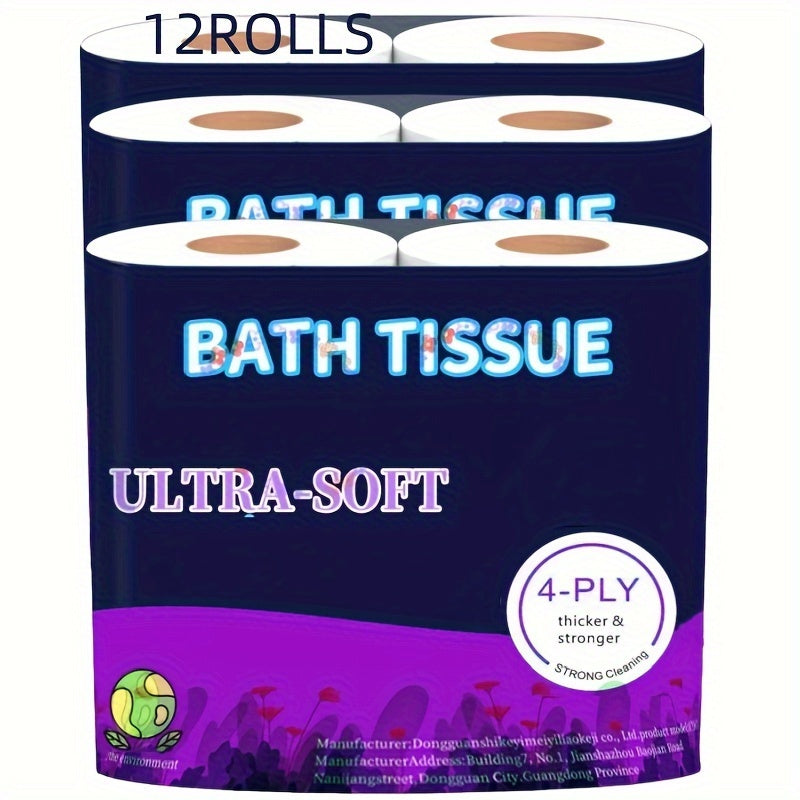 8-roll\u002F12-roll, Ultra-comfortable Family Pack Toilet Paper, Super-cleaning Toilet Tissue. Multi-purpose Roll Tissue, 4-ply Extra Thick and More Flexible, Soft and Skin-friendly for Better Health. 240 Sheets\u002Froll, 5.43inch*3.94inch\u002Fsheet
