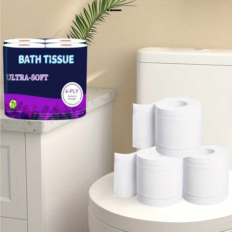 8-roll\u002F12-roll, Ultra-comfortable Family Pack Toilet Paper, Super-cleaning Toilet Tissue. Multi-purpose Roll Tissue, 4-ply Extra Thick and More Flexible, Soft and Skin-friendly for Better Health. 240 Sheets\u002Froll, 5.43inch*3.94inch\u002Fsheet