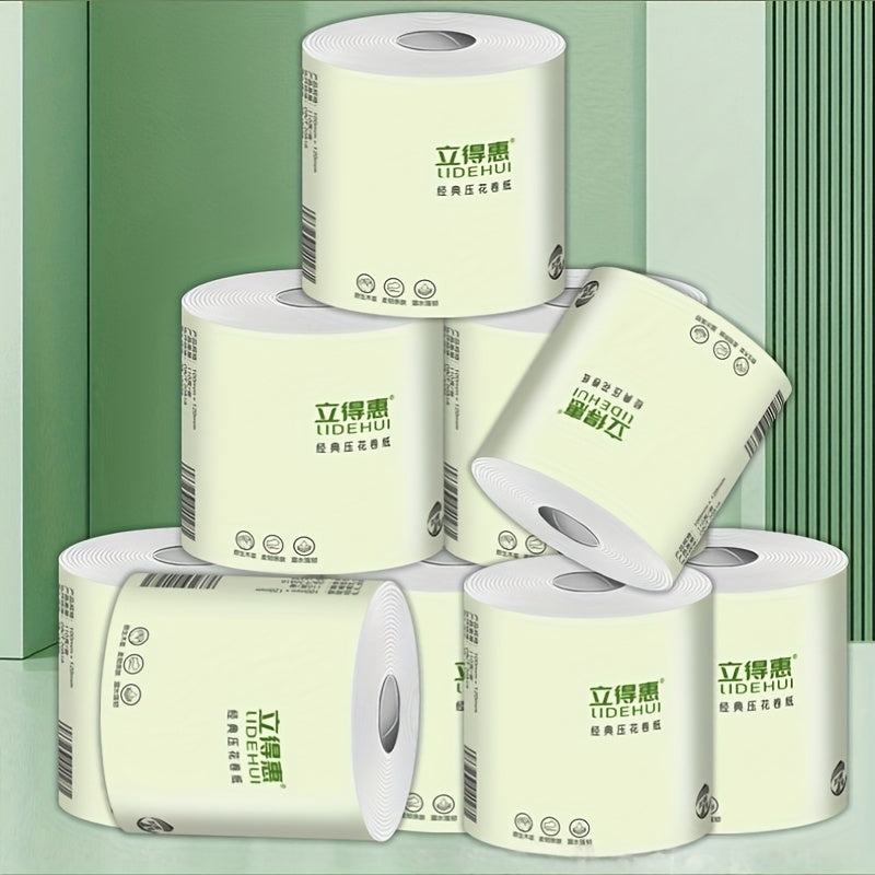 10 Rolls, Extra-thick Core Roll Paper, Household Bathroom Roll Paper, Hotel and Guesthouse Roll Toilet Paper